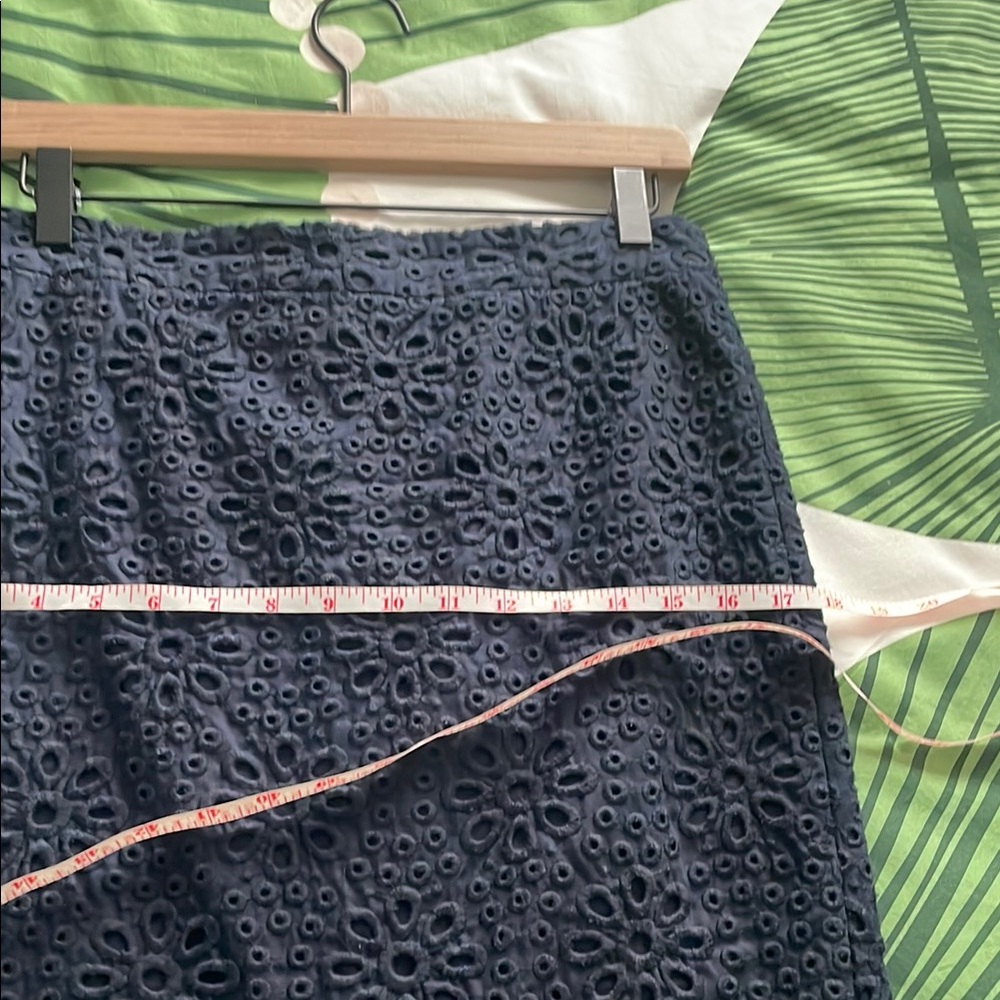J Crew Blue Knee-Length Pencil Skirt - Picture 3 of 8